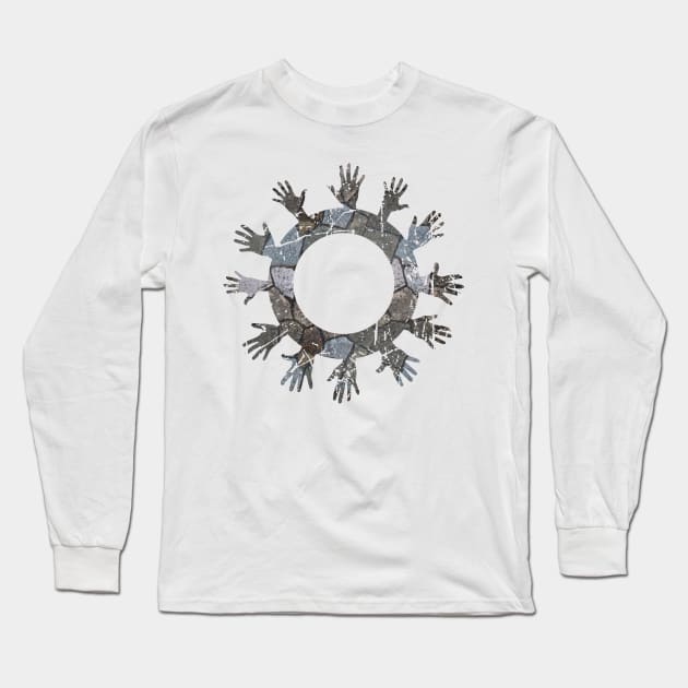 Hands In A Circle Long Sleeve T-Shirt by Jlissenok